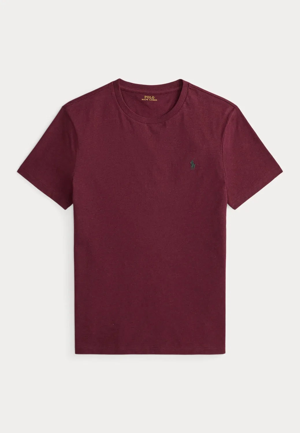 Облегающая футболка-джерси с круглым вырезом - базовая футболка Polo Ralph Lauren, Spring Wine Heather — фото 4