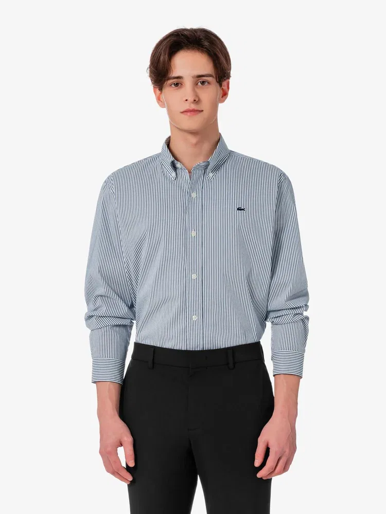 Рубашка с длинным рукавом в полоску LACOSTE, Navy