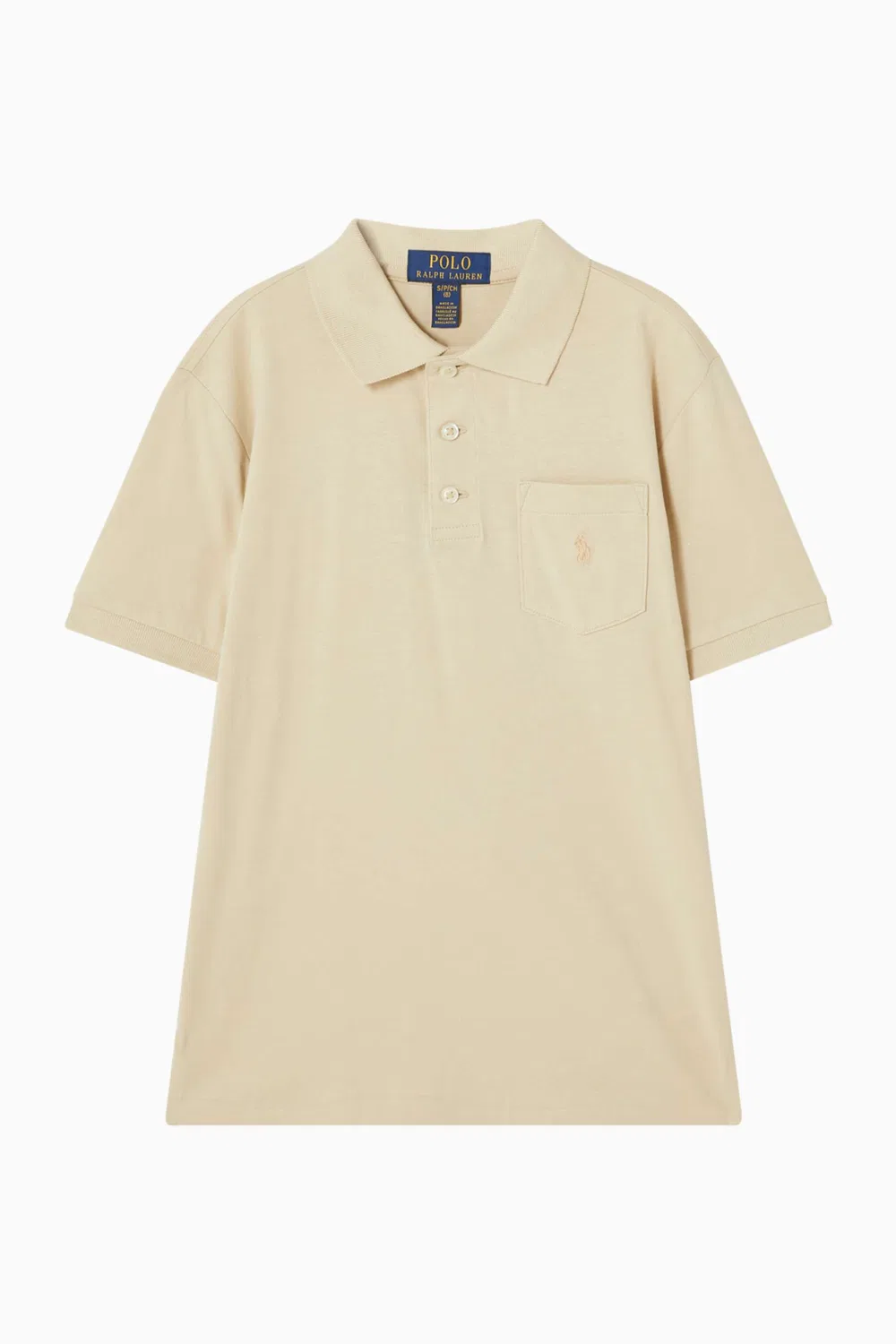 Футболка поло из хлопковой сетки Polo Ralph Lauren, нейтральный