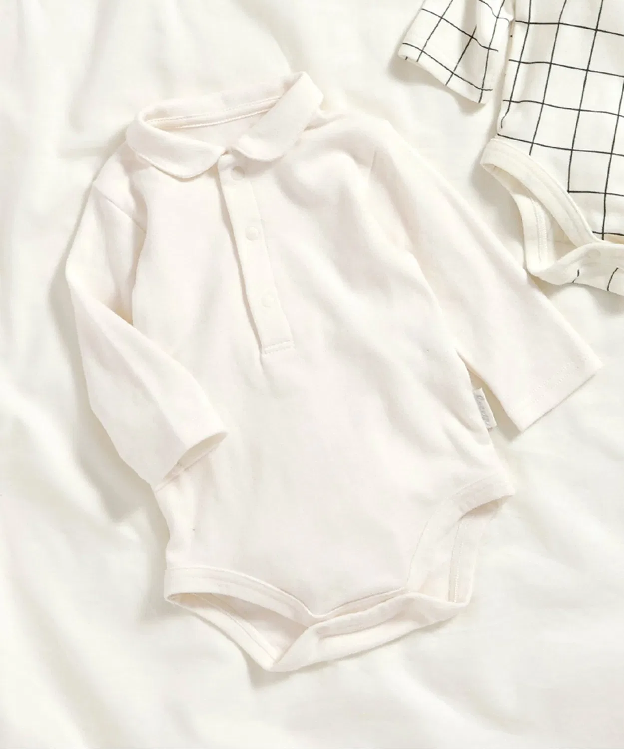 Детский боди-комбинезон хлопковый SMOOTH BODYSUIT BREEZE, Ivory