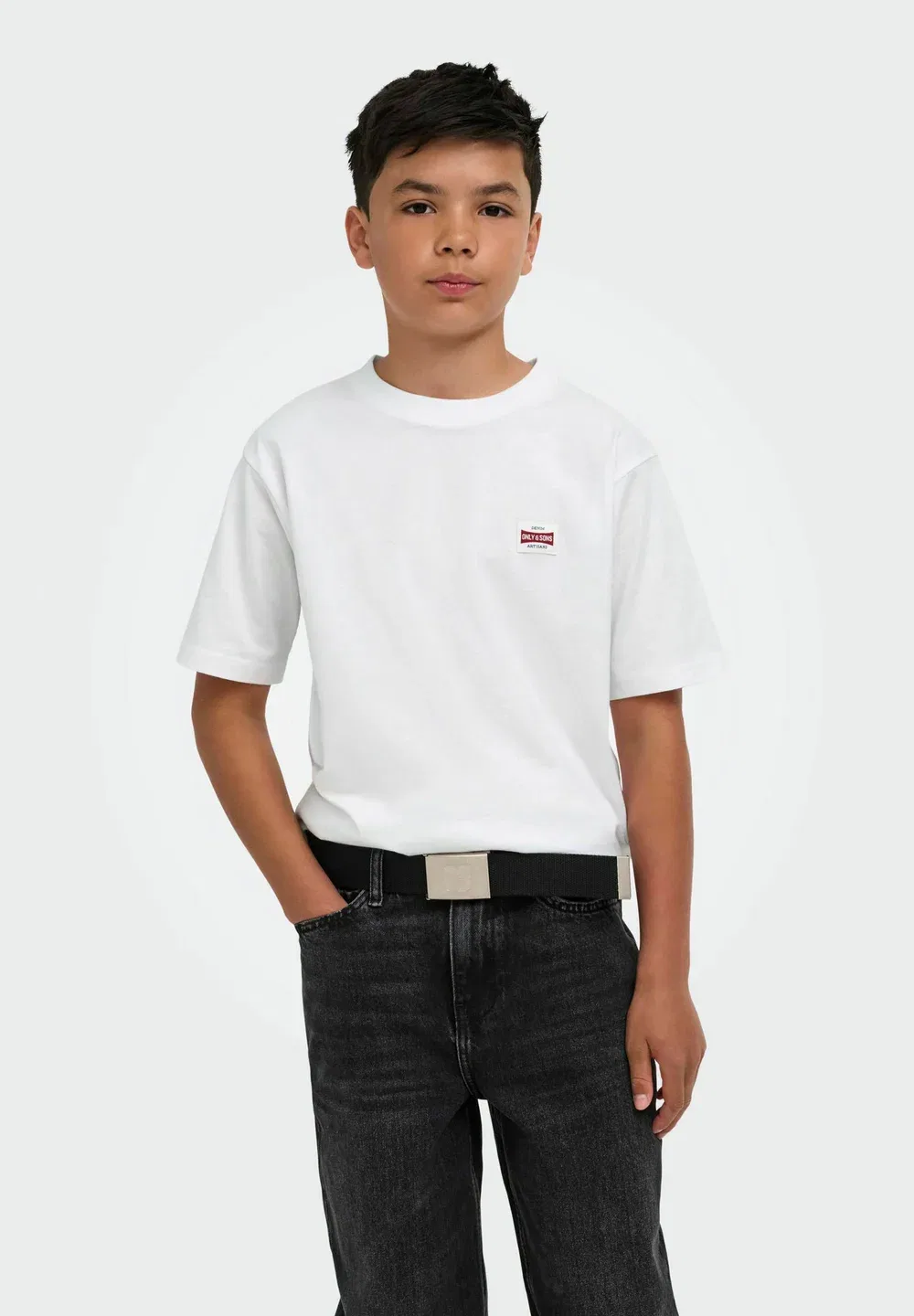 Комплект из двух базовых футболок Osjfred life label - Only & Sons Junior, Night Sky — фото 2