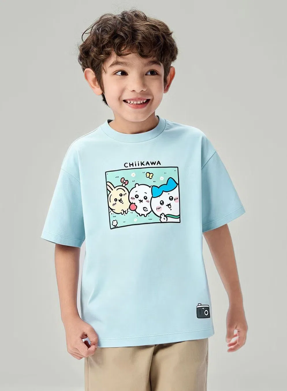 Футболка с принтом Chiikawa Collection Giordano, синий
