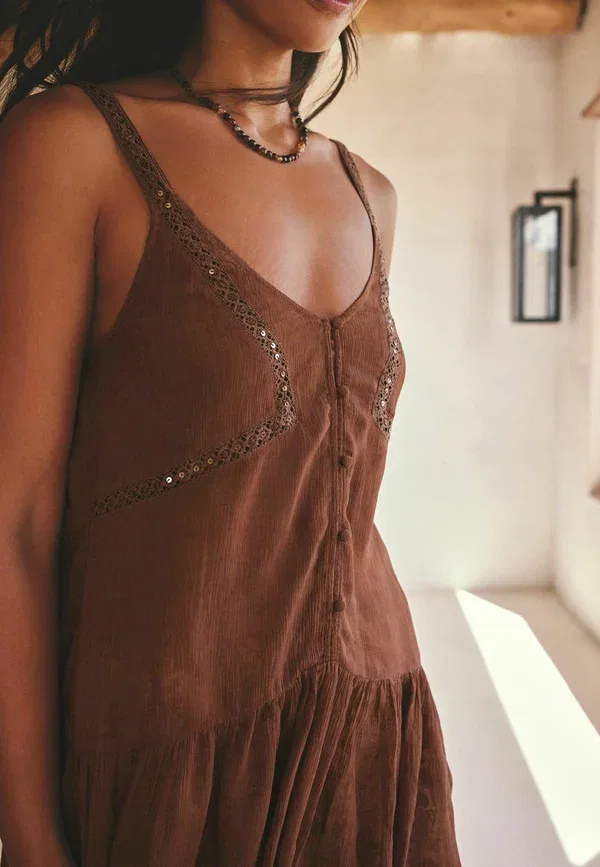 Блуза кружевная Blouse Next rust brown, коричневый — фото 4