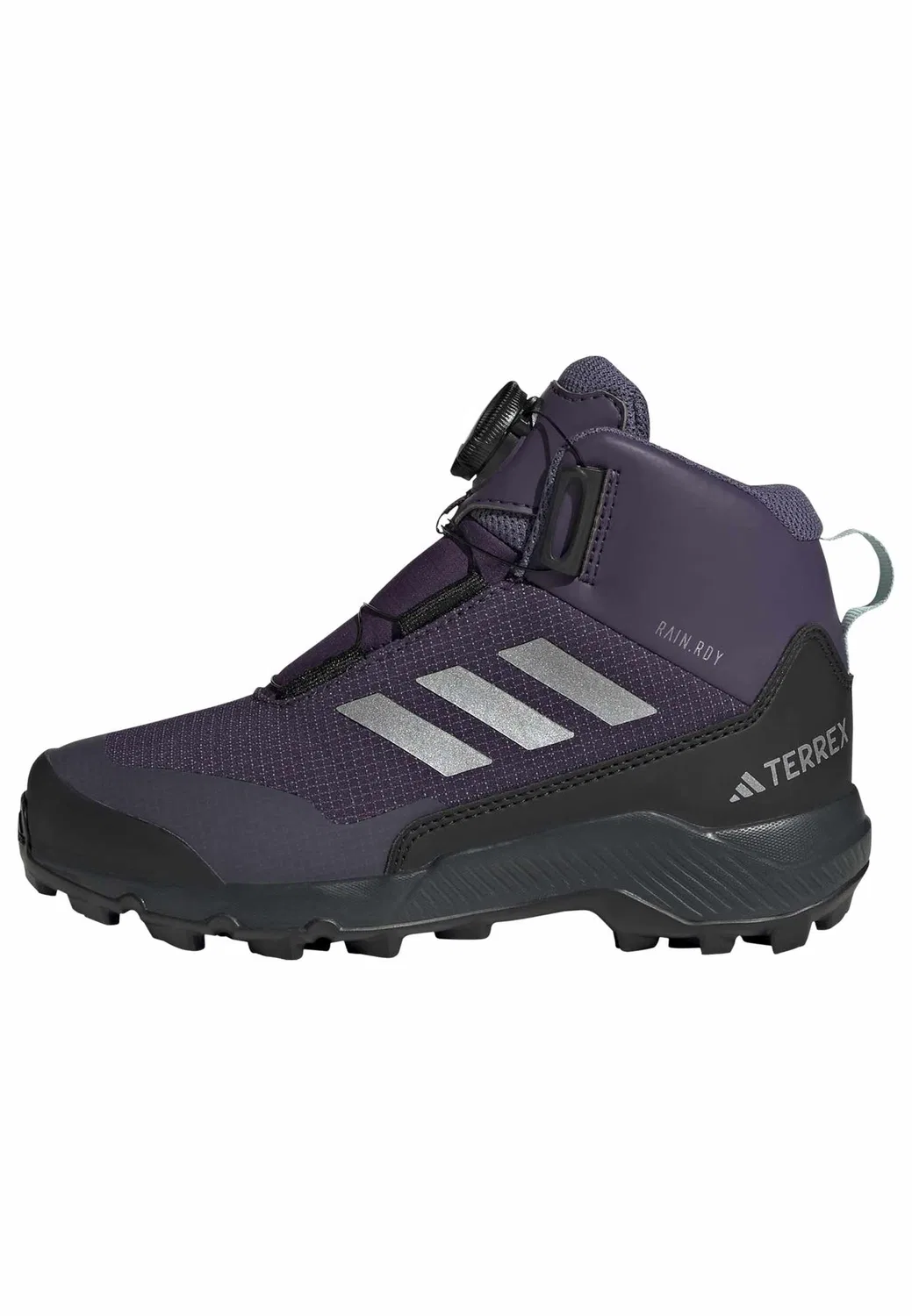 Детские кроссовки для мальчиков с системой BOA Terrex Winter Mid Boa Adidas, Aurora Plum Matte Silver Core Black