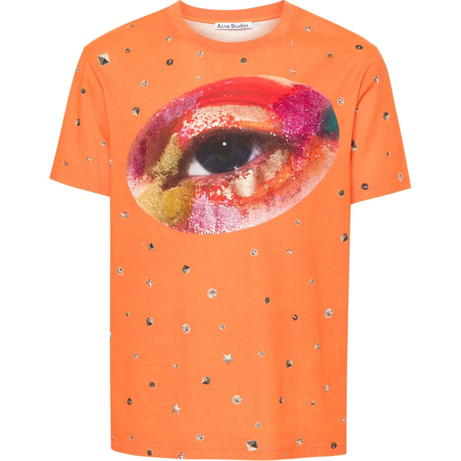 Футболка с принтом Eye Organic Cotton, Acne Studios, Pumpkin Orange