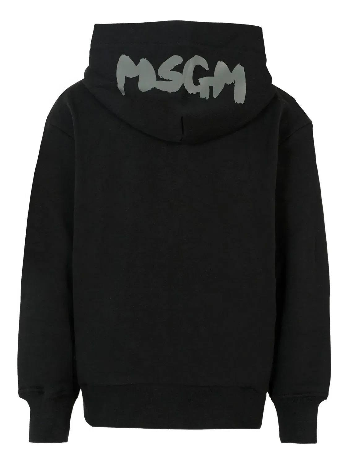 Толстовка на молнии с капюшоном и логотипом MSGM, черный — фото 2