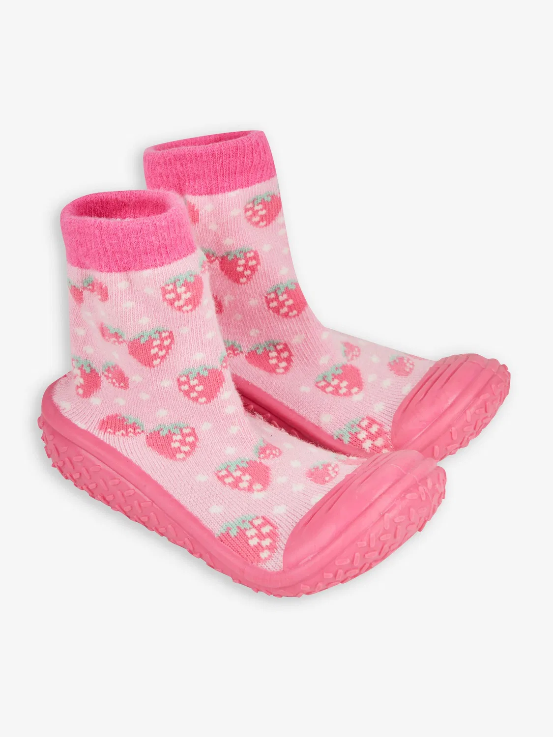 Тапочки-носочки Strawberry Jojo Maman Bébé, розовый