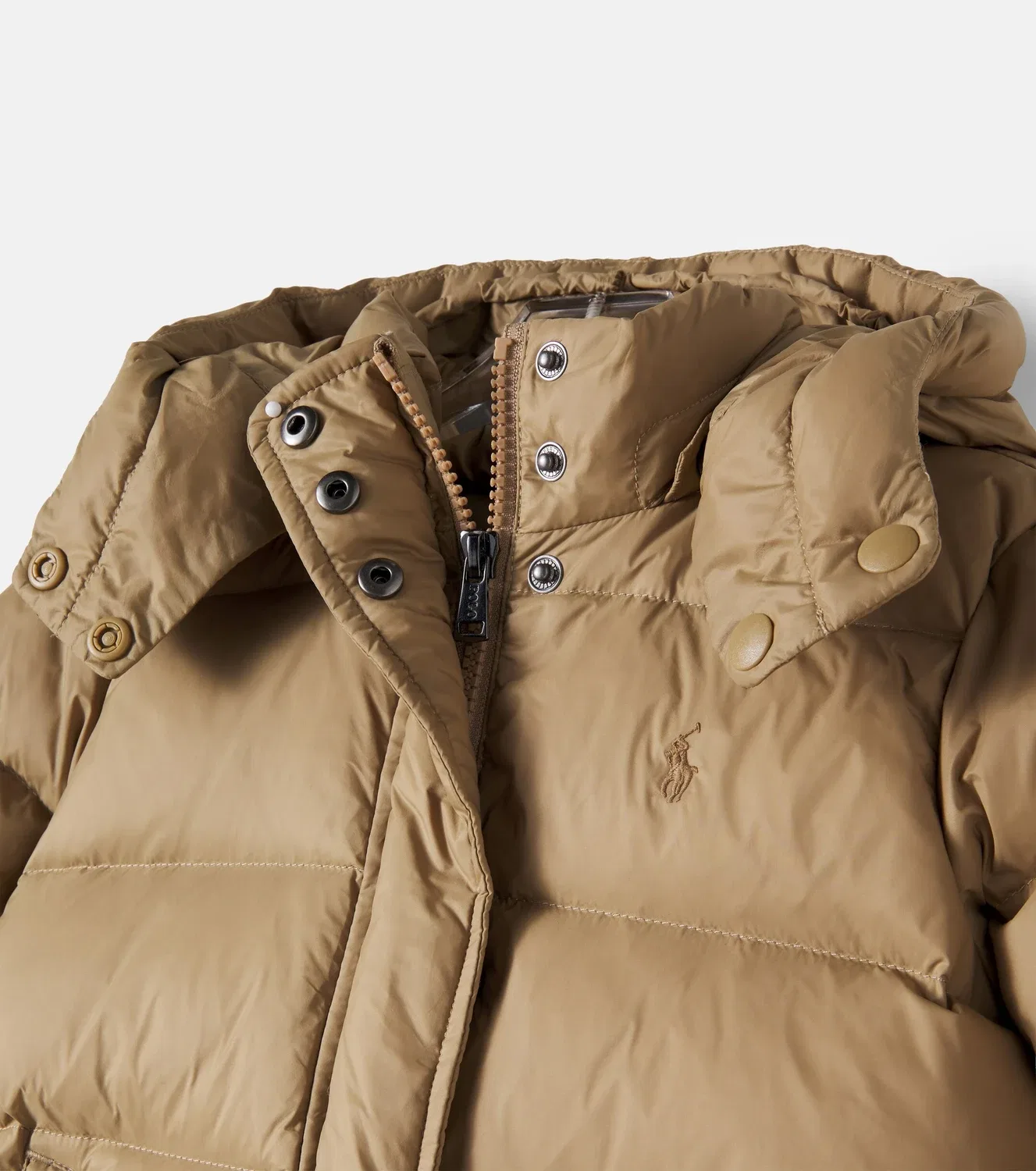 Легкая куртка с капюшоном Polo Ralph Lauren Kids, бежевый — фото 4