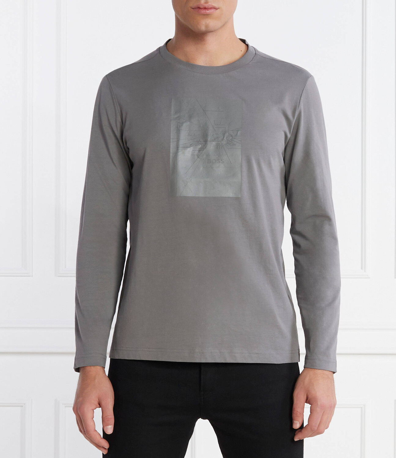 

Лонгслив BOSS GREEN Togn Mirror Regular Fit, цвет grafite