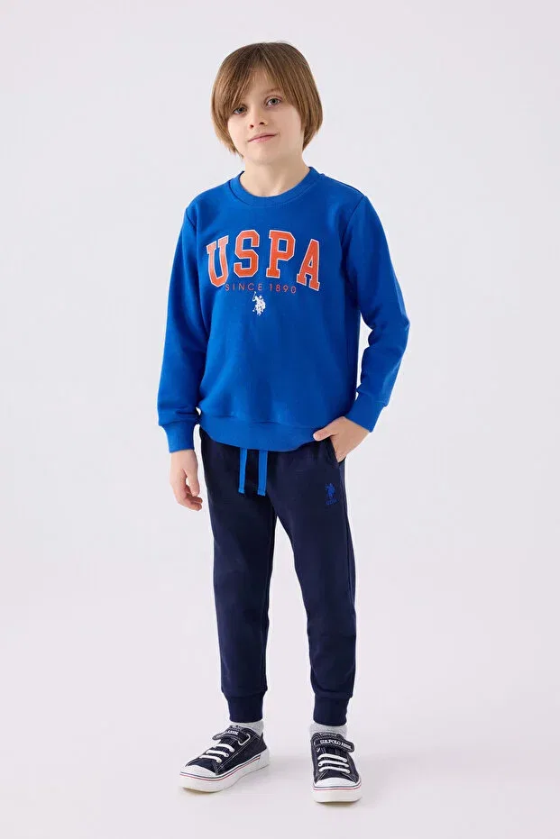 Детский спортивный комплект для мальчиков из хлопка U.S. Polo Assn., Light Blue