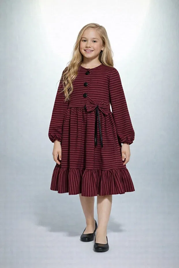 Детское платье для девочек с длинным рукавом Fesshera Kids, Pink