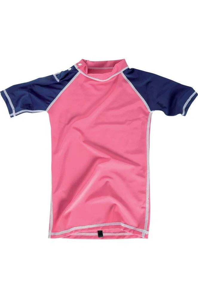 Детская футболка с защитой UPF 50+ Bi-Color - UV-Shirt S/S UPF 50 Surf Kinder Mdns, Rosa Mitternachtsindigo