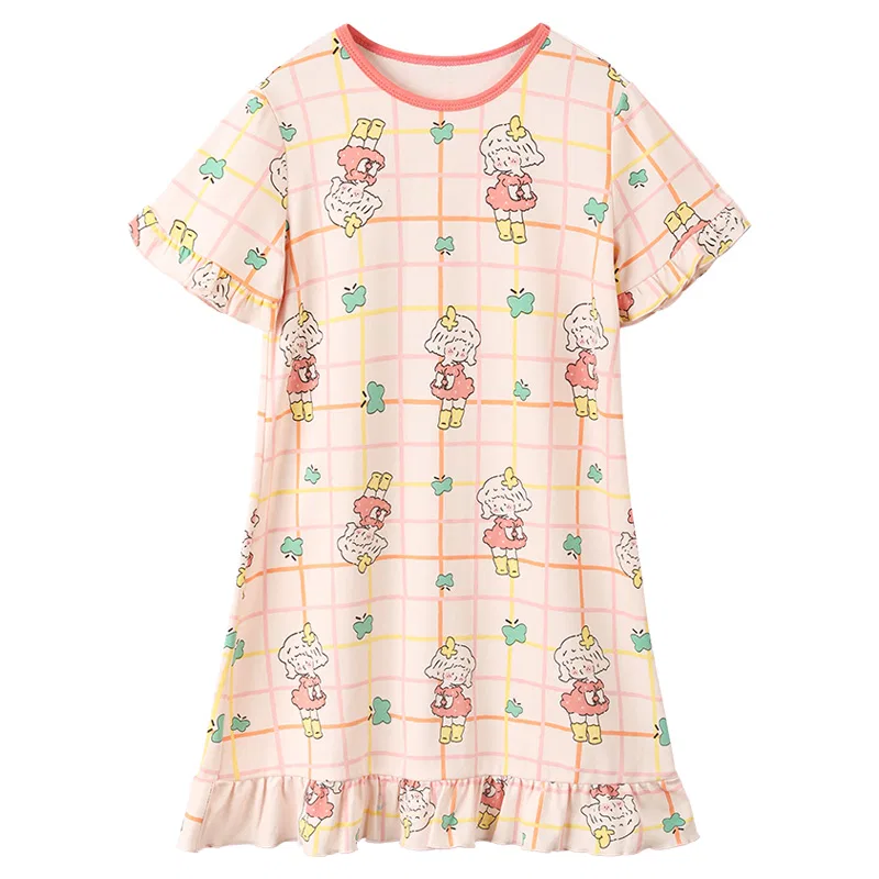 Детская ночная рубашка с коротким рукавом Red Bean, Cherry Blossom Pink