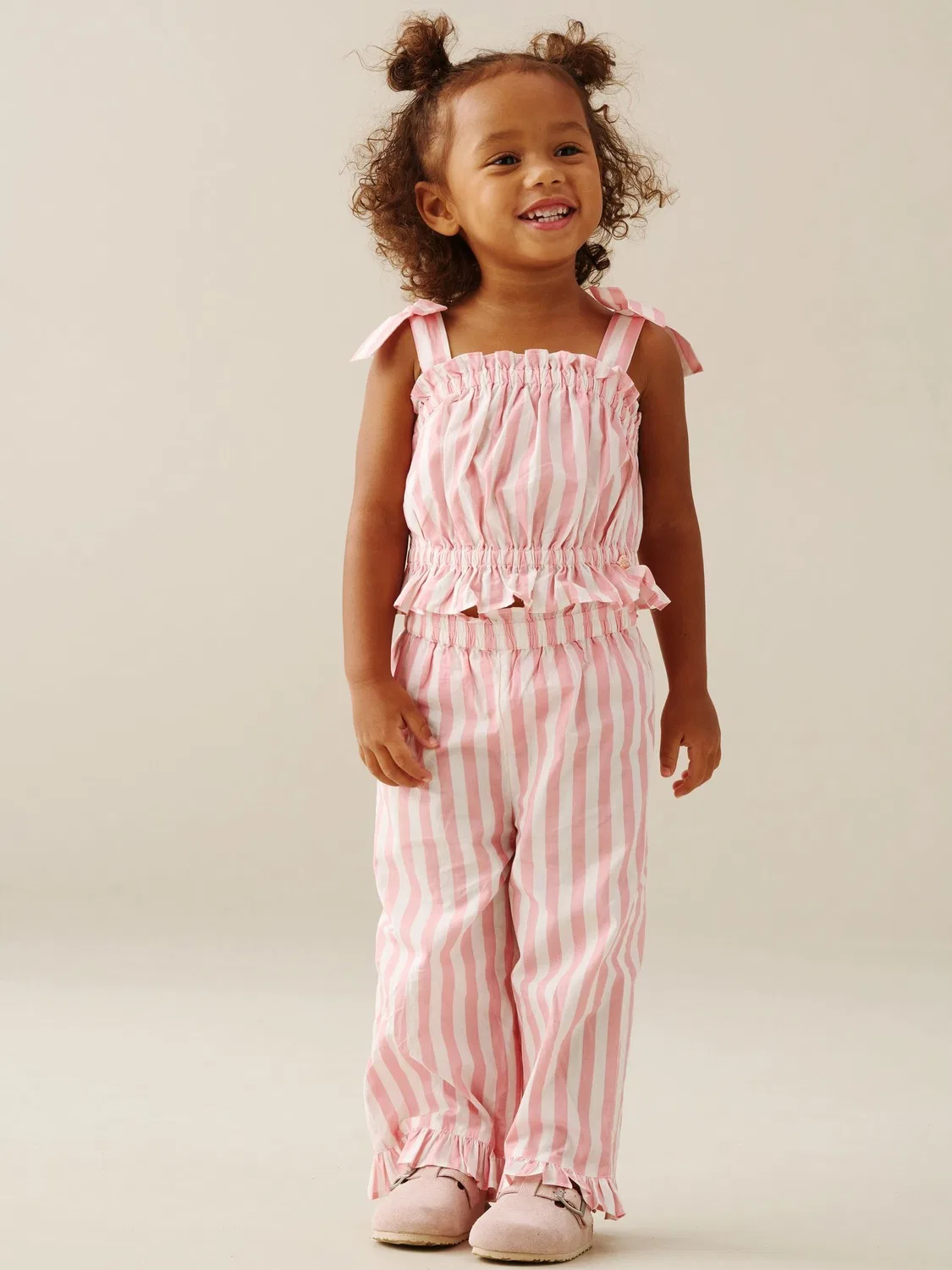 Комплект из топа и брюк с рюшами, Candy Stripe Angel & Rocket, розовый — фото 4