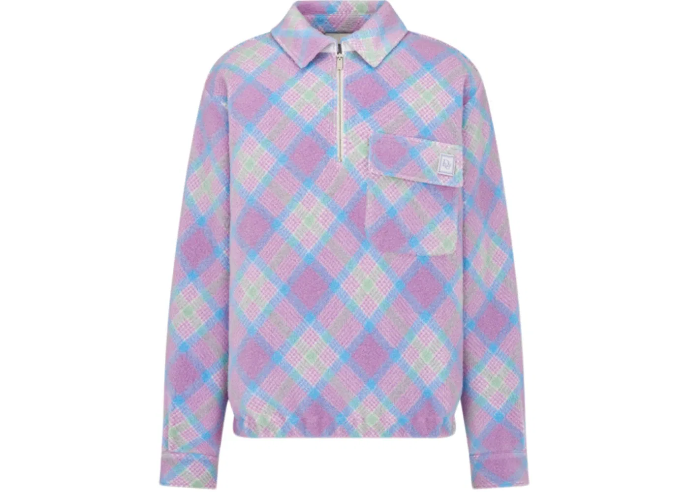 Мужской свитшот на молнии с принтом Tartan ERL Dior, Purple
