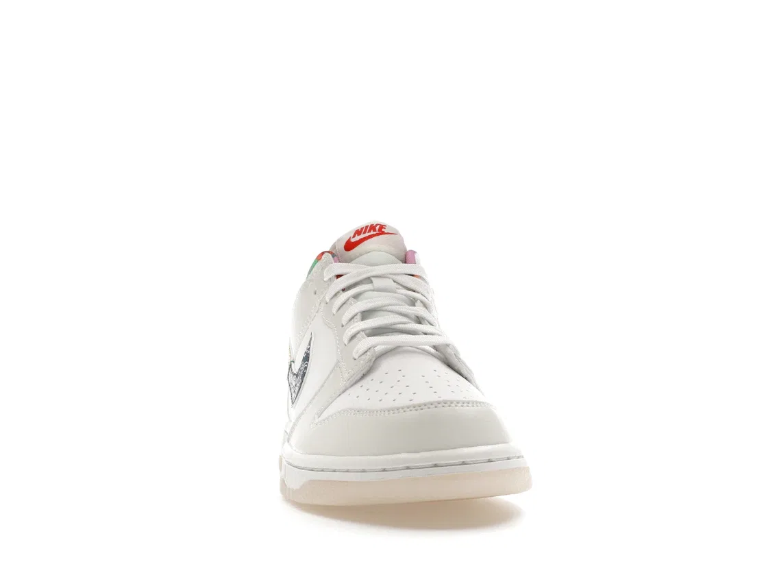 Детские кроссовки с принтом Nike Dunk Low Nike, White/Diffused Blue-White — фото 2