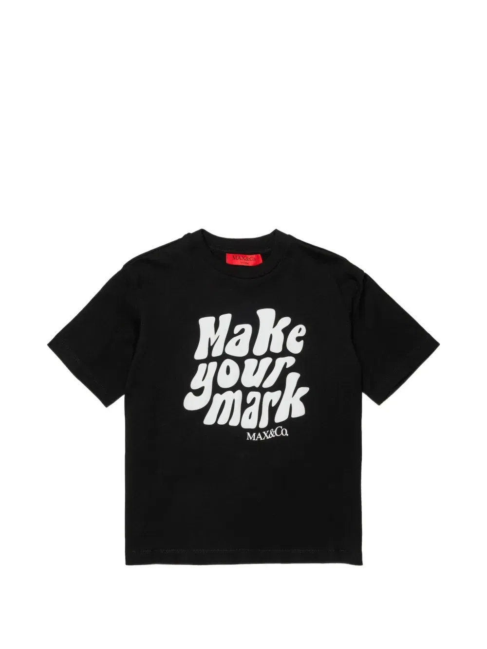 Футболка с надписью Max&Co. Kids, черный