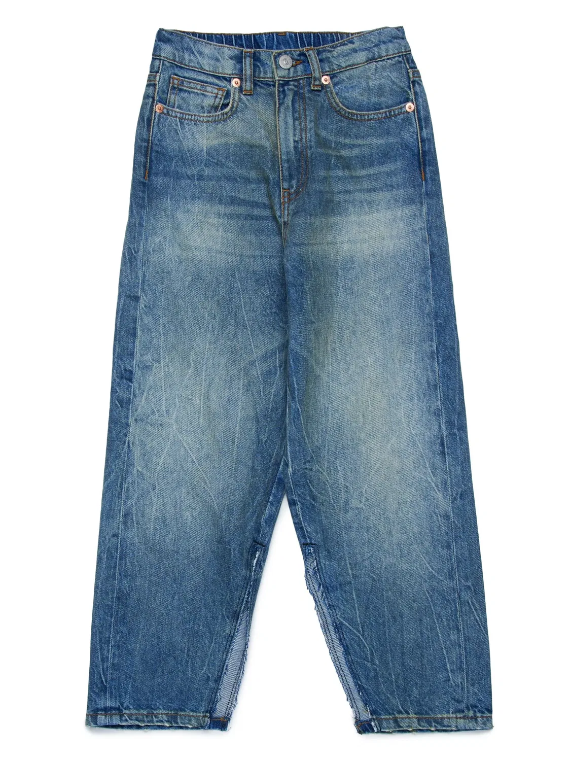 Джинсы прямого кроя из хлопка MM6 Maison Margiela, синий