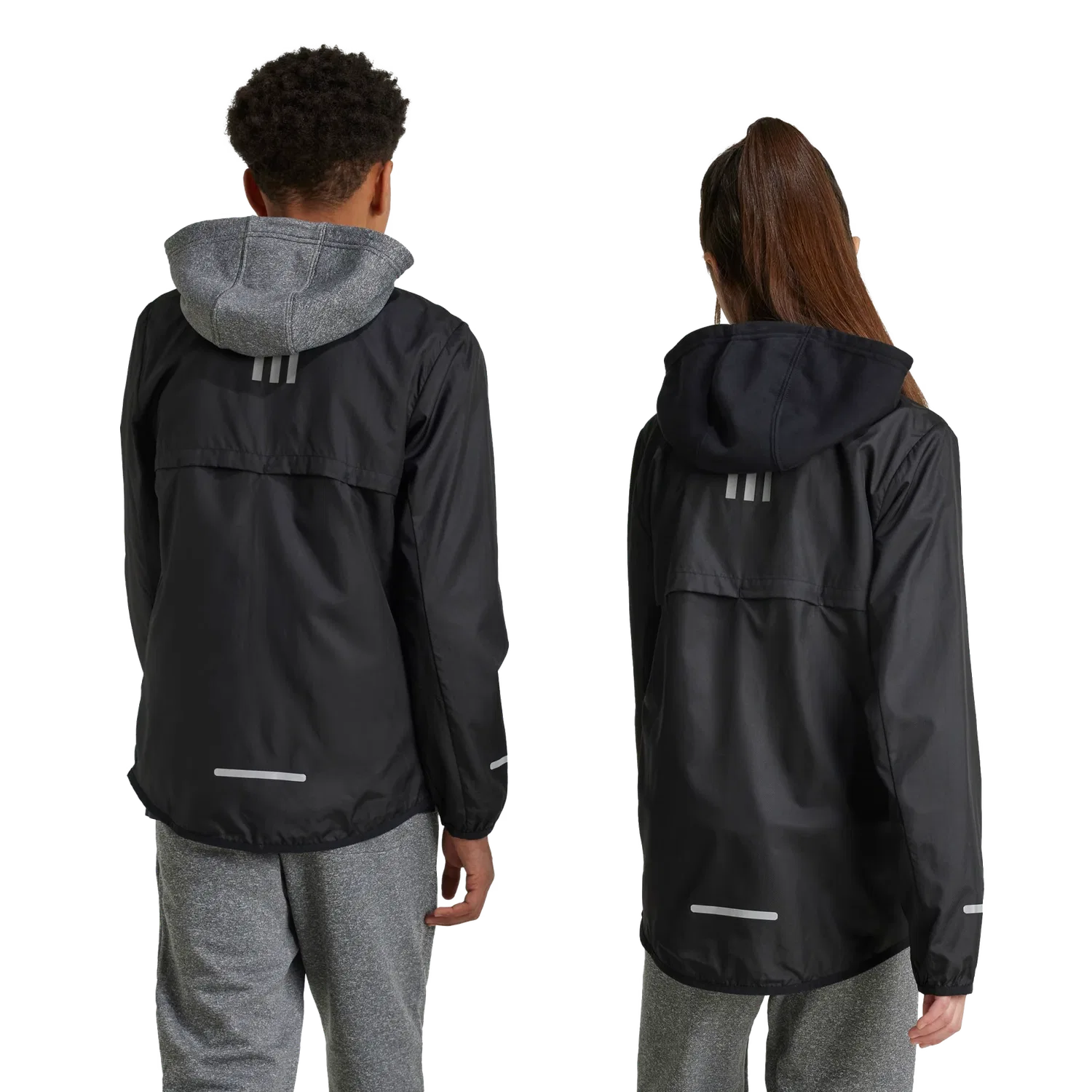 Детская ветрозащитная куртка Adidas Team WIND.RDY Kids Jacke, черный — фото 3