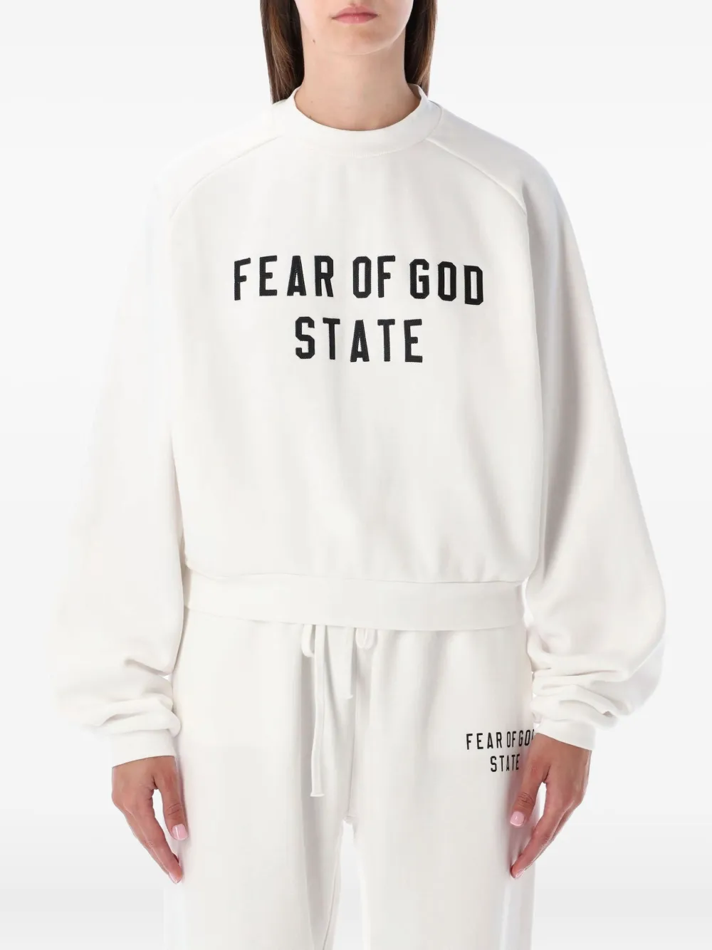 

Флисовый свитшот FEAR OF GOD ESSENTIALS, белый