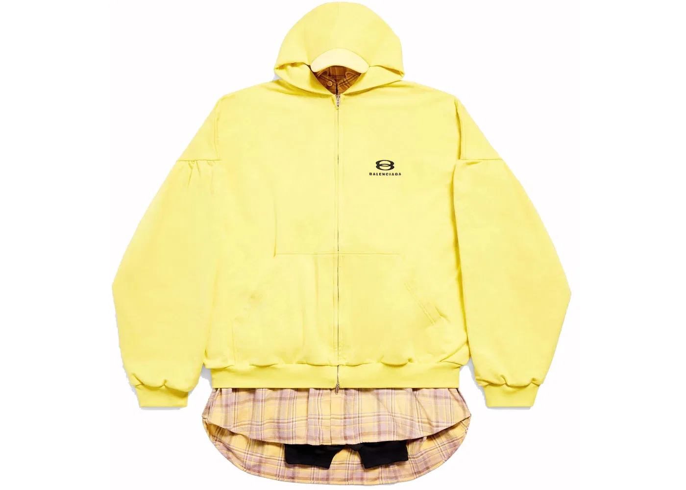 Мужской худи оверсайз Hoodie Oversized Balenciaga, Yellow/Black