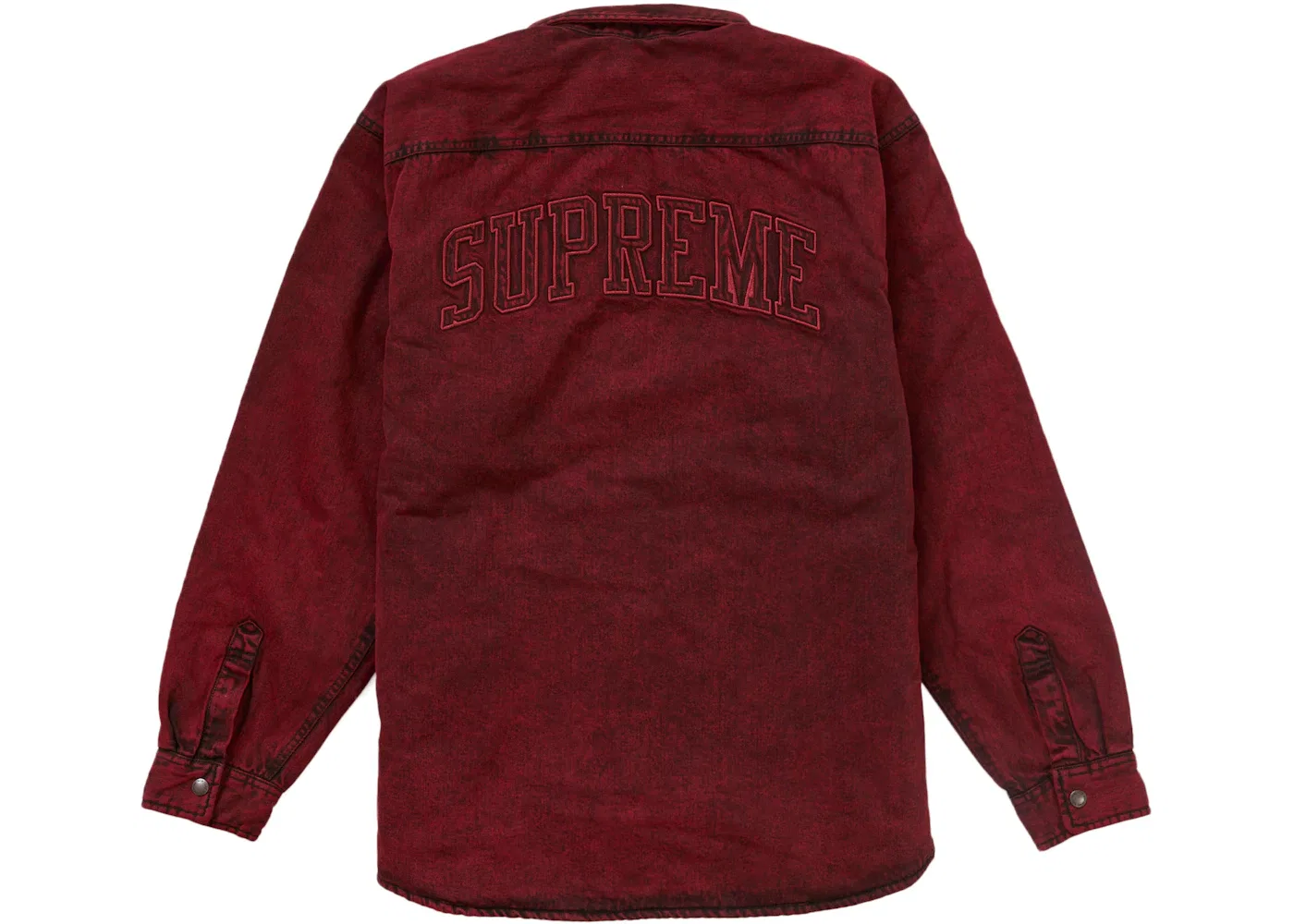 Мужская рубашка с подкладкой из искусственного овчины Supreme Shirt, Red Denim — фото 3