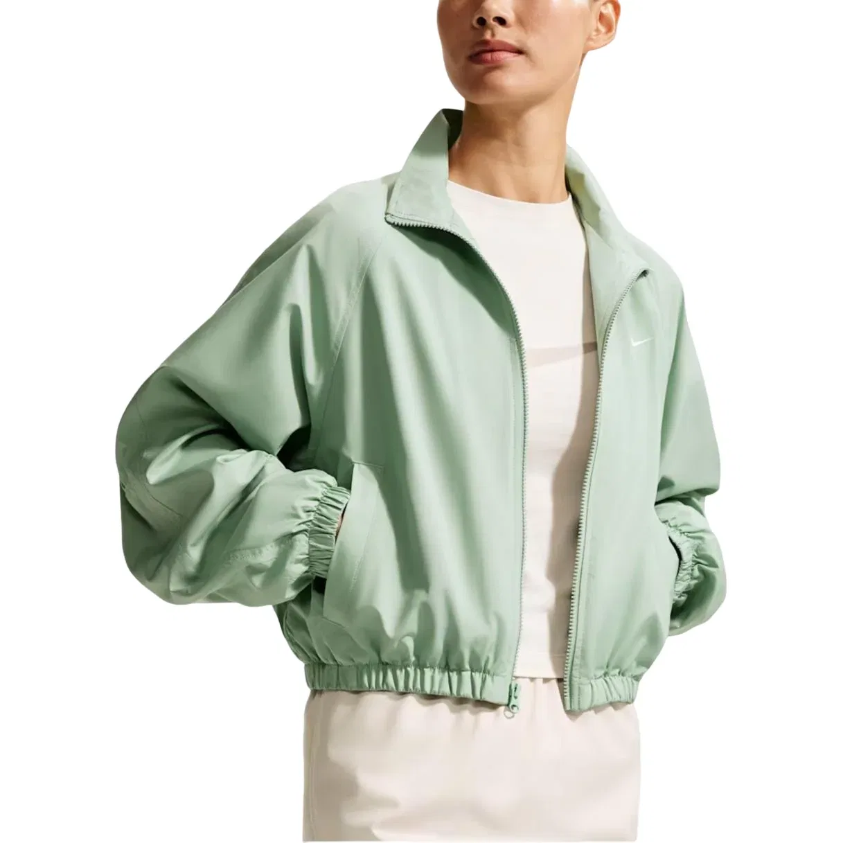 Женская куртка Sportswear Oversized UV Track Jacket 'Green White' Nike, Green/White — фото 4