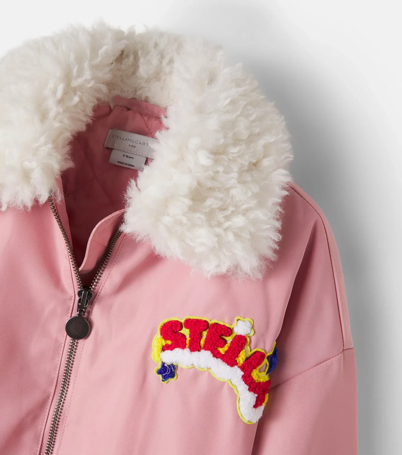 Легкая куртка с молнией Stella Mccartney Kids, розовый — фото 4