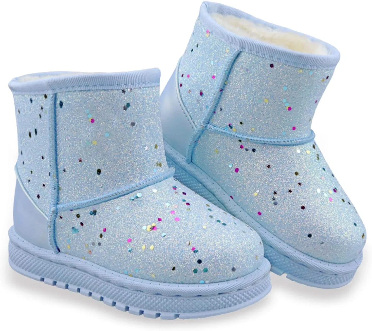 Детские зимние сапоги для девочек с блестками Sugmzox, Blue Sequin