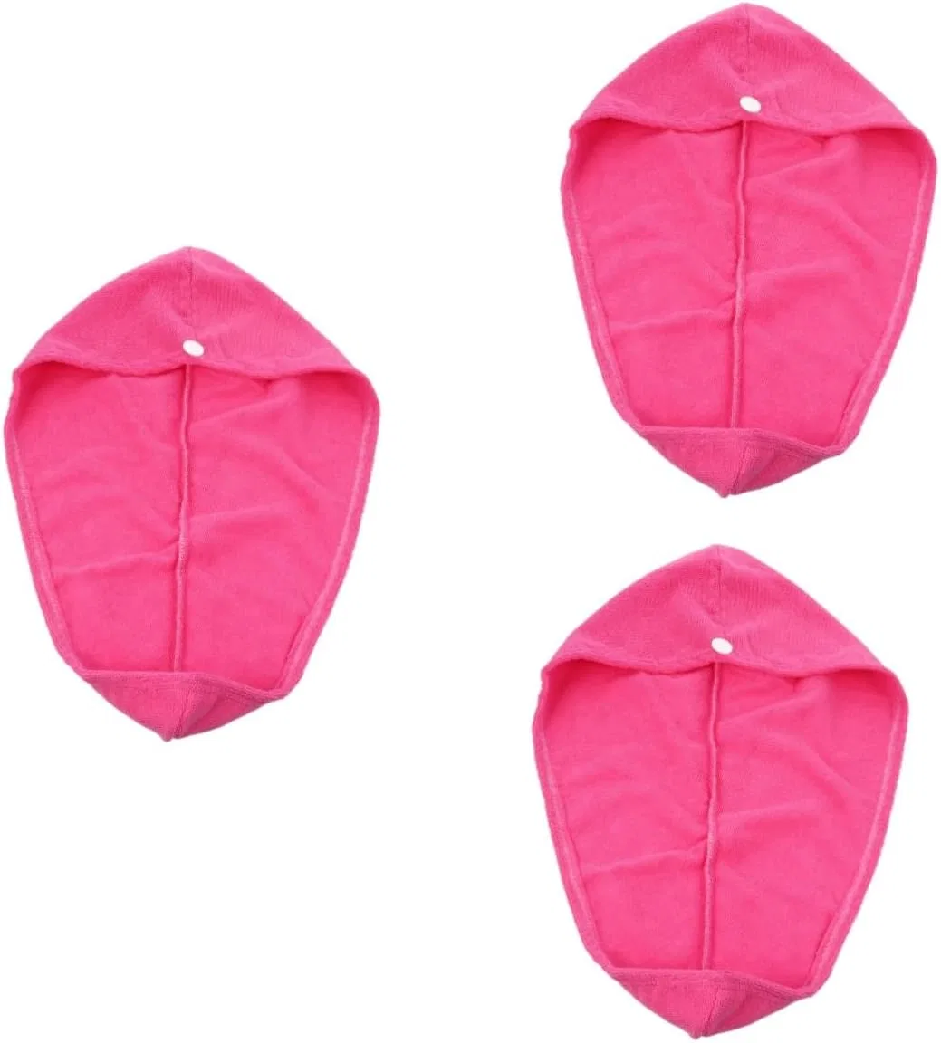 Набор шапочек для душа из микрофибры Housoutil, 3 шт., 60x25x0.2 см, Rosyx3pcs