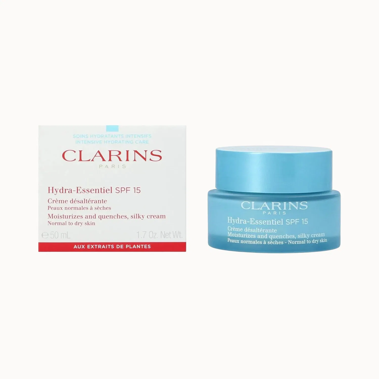 Крем для лица увлажняющий с SPF 15 Clarins Hydra-essentiel Silky Moisturizing Cream, 50 мл — фото 2