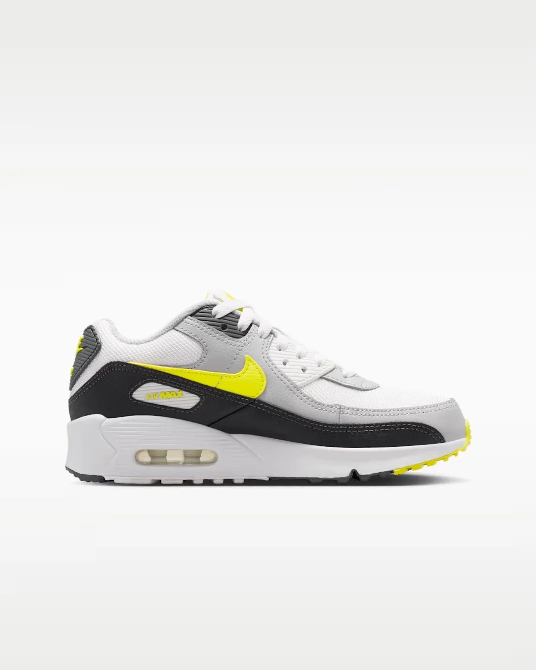 Кроссовки подростковые Nike Air Max 90, белый/серый — фото 2