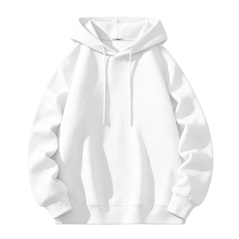 Детская толстовка утепленный с капюшоном MINISO, White