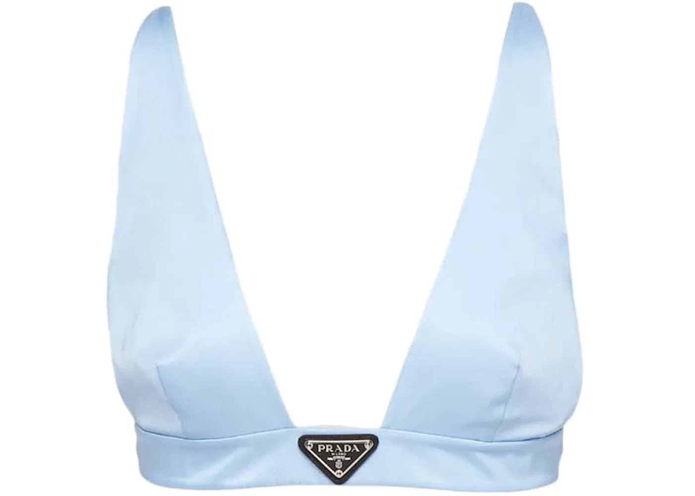 Женская футболка из переработанного нейлона Prada, Celeste Blue