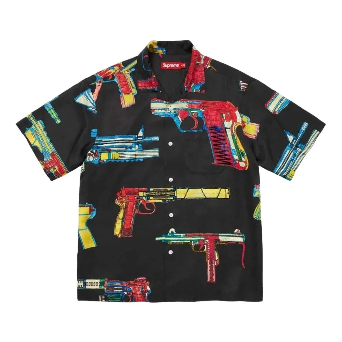 Мужская рубашка с коротким рукавом Guns Silk S/S Shirt Supreme, черный