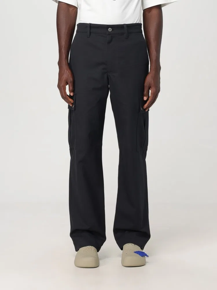 Брюки карго из хлопкового микса Cotton-Blend Cargo Trousers Burberry, Black