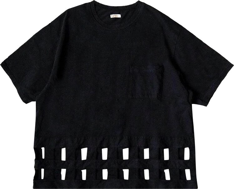 

Футболка Kapital 20 / -Jersey Windowpane T-Shirt Black, черный