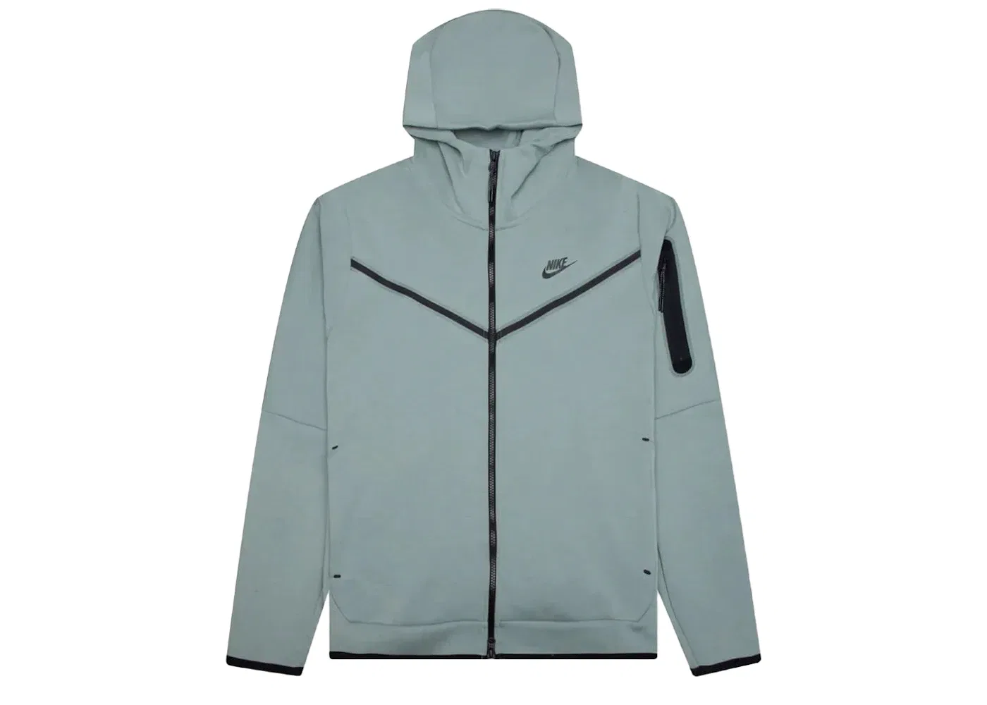Мужская худи на молнии Nike Sportswear Tech Fleece, Mica Green/Black