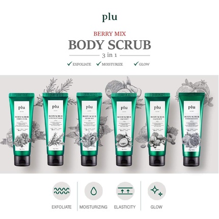 Plu Walnut Body Scrub 3-in-1 Total Care Solution Отшелушивание Увлажнение Plu Scrub — фото 3