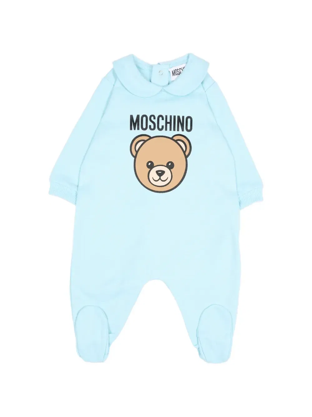 Комбинезон для сна с принтом плюшевого мишки Moschino Kids, синий