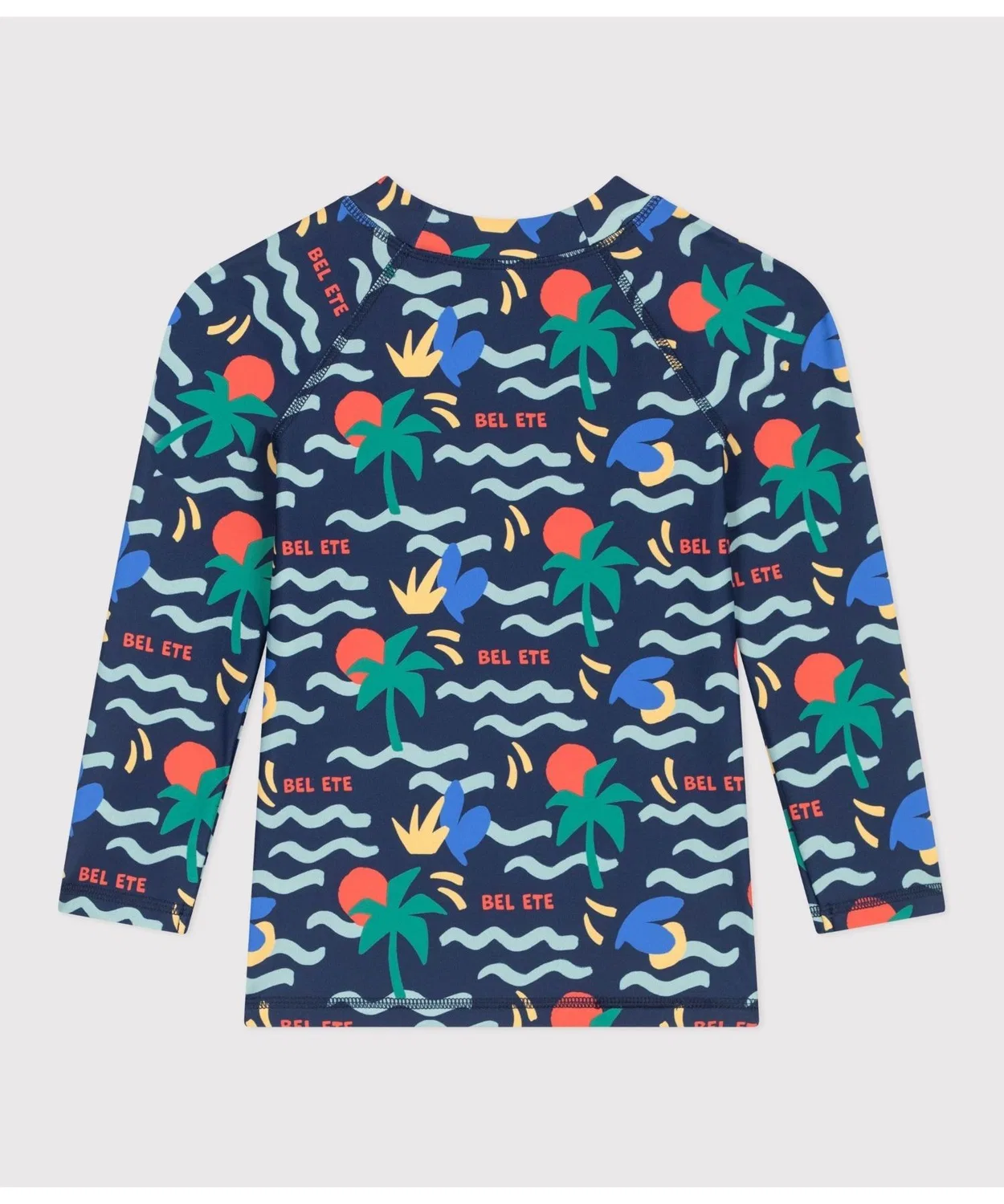 Детский рашгард с длинным рукавомс принтом PETIT BATEAU, Blue Other — фото 2