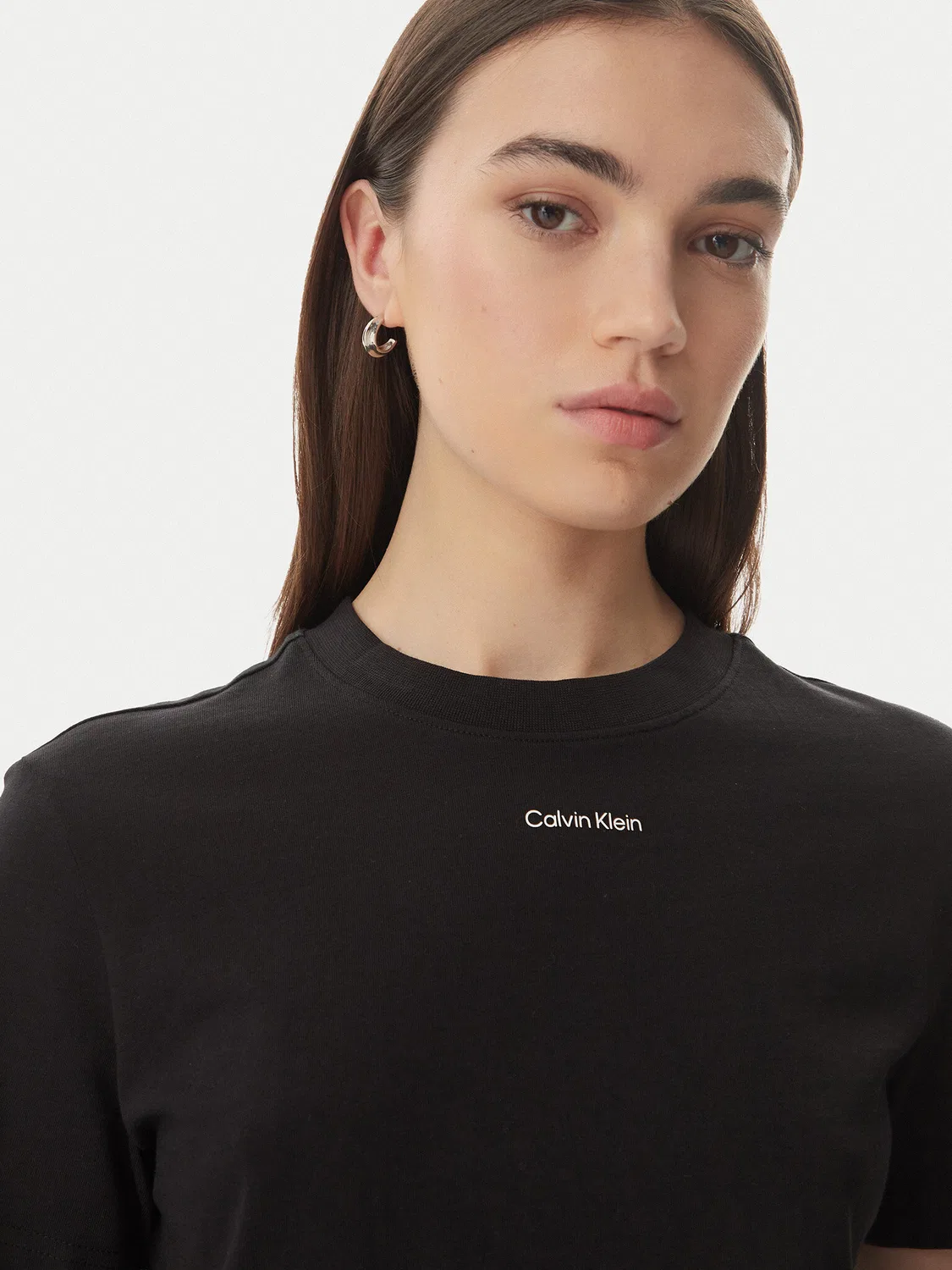 Женская футболка стандартного кроя Classic Calvin Klein, черный — фото 4