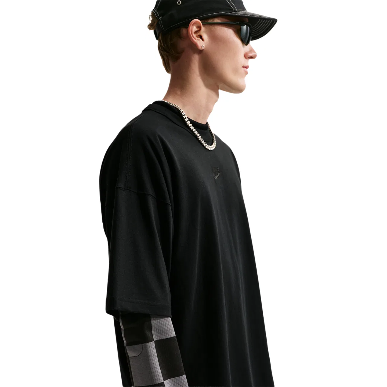 Мужская футболка оверсайз с длинным рукавом Nike NSW Premium Essentials Oversized Tee, Black — фото 3