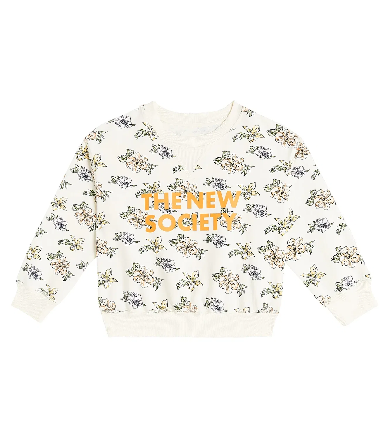 Свитшот с принтом Rancho Hibiscus Print The New Society, белый