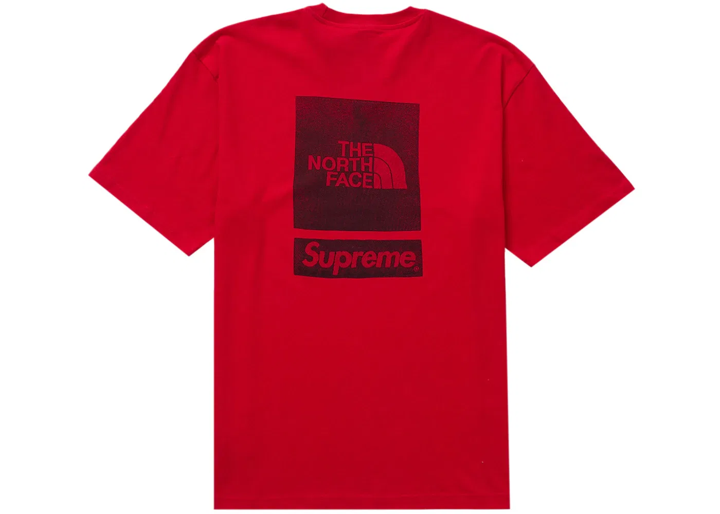 Мужская футболка с принтом Supreme The North Face Top, Red