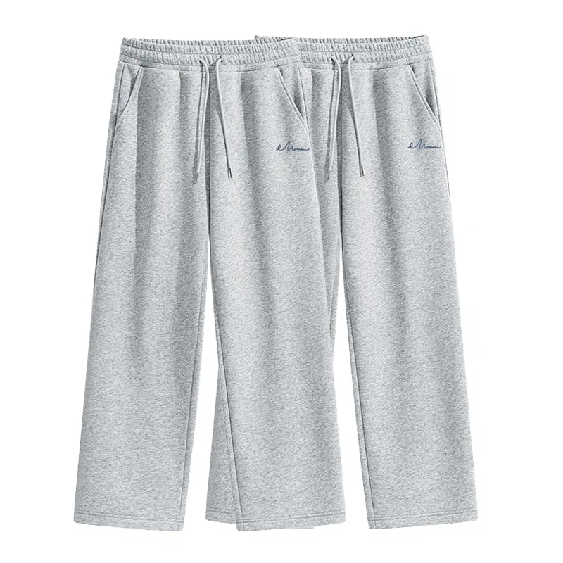 Детские повседневные штаны с флисовой подкладкой, набор из 2 пар MINISO, Heather Gray
