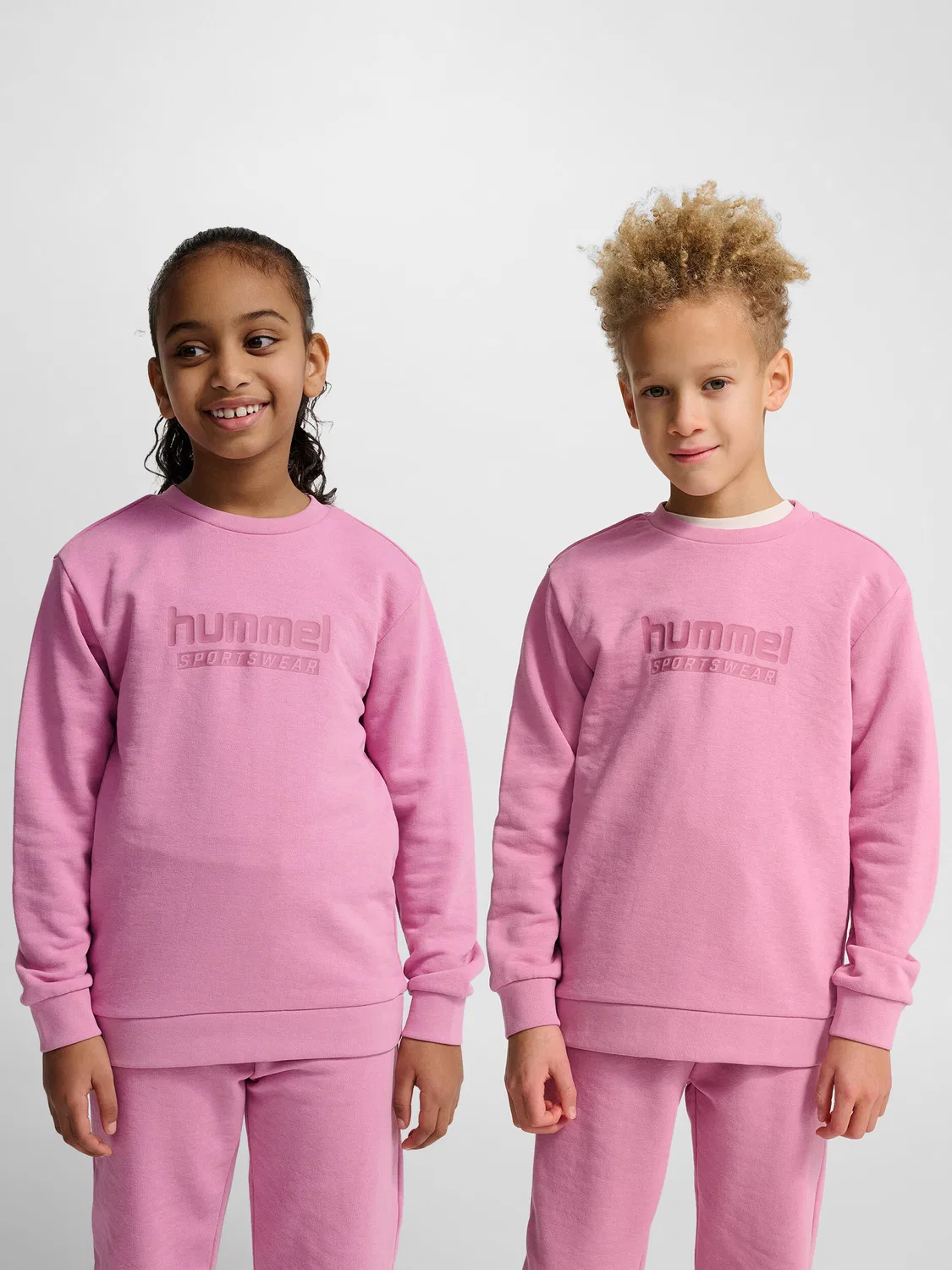 Детский свитшот с круглым вырезом Hmljr Base Hummel, Rosa Bonbonrosa Hellrosa