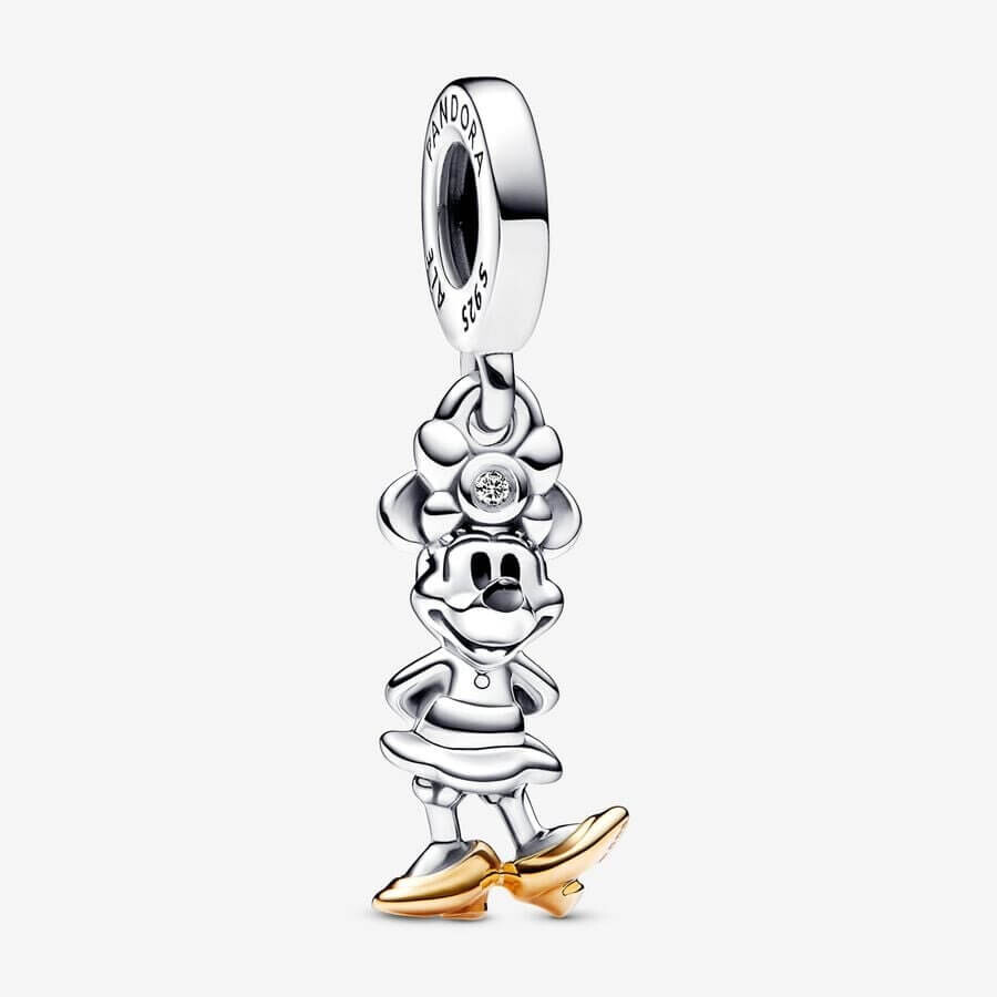 

Шарм-подвеска Pandora x Disney 100th Anniversary Minnie Mouse Lab-Grown Diamond, серебро/золото
