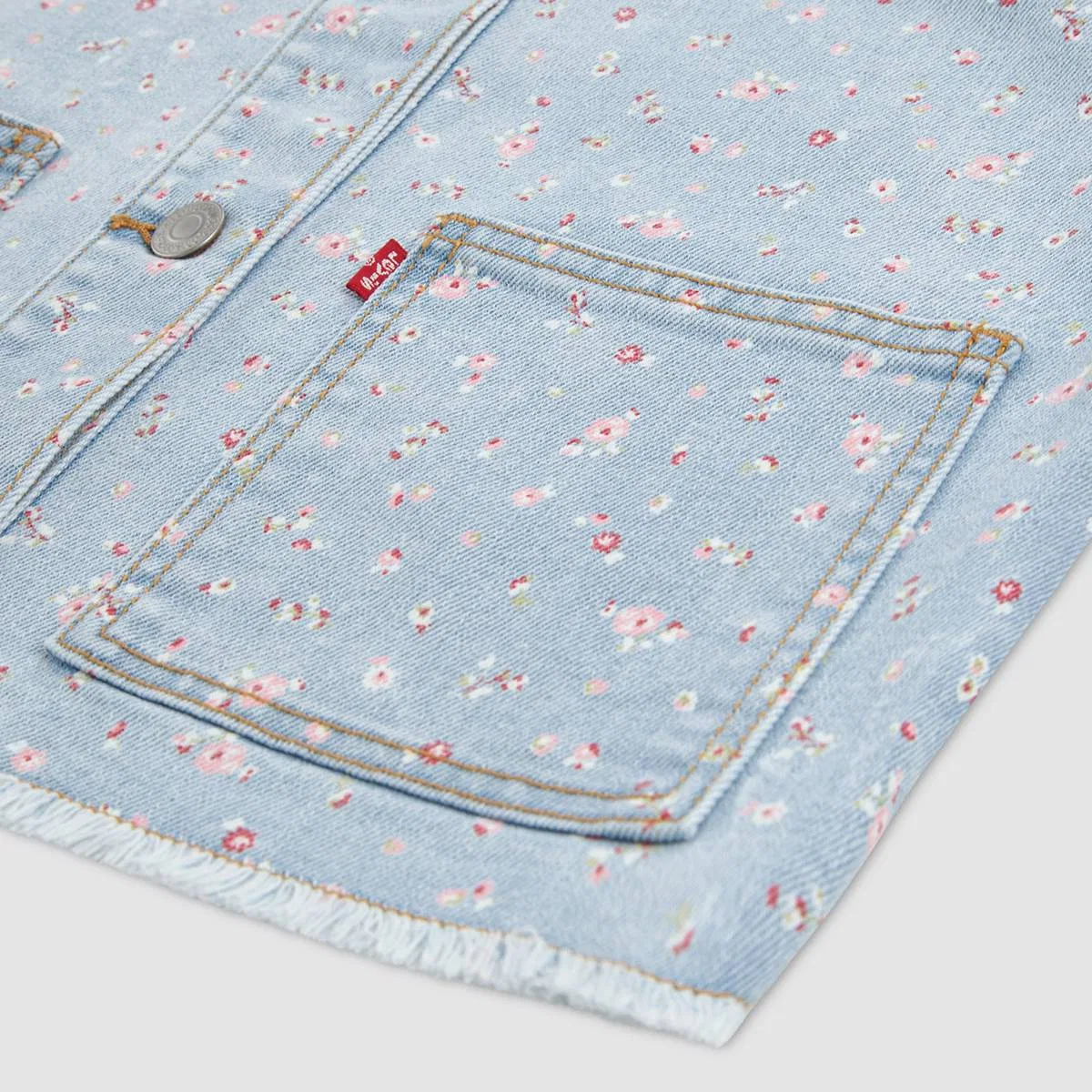 Модная куртка-тракер для девочек 2-4 лет Levi's, Be Cool - Light Wash — фото 3