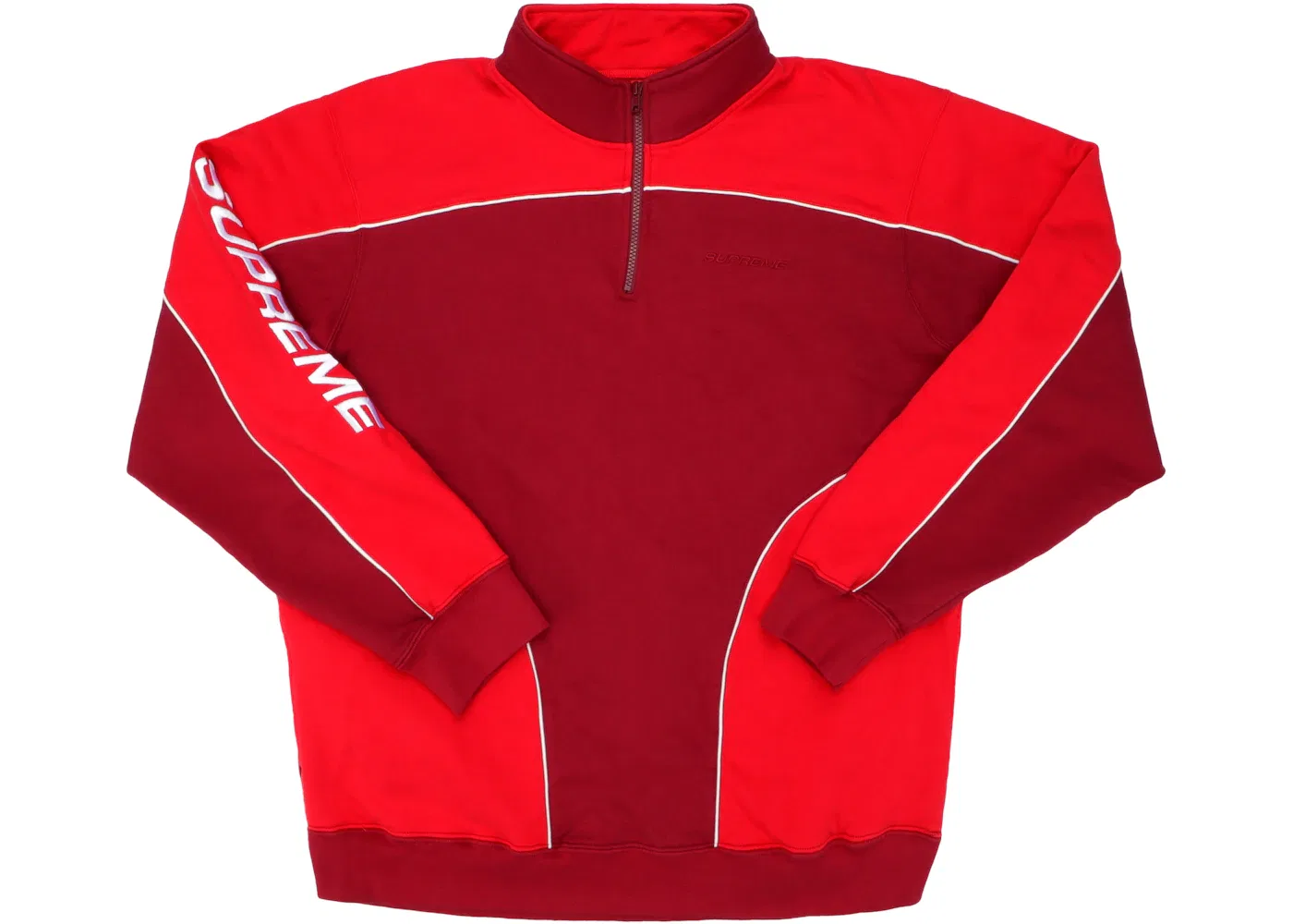 Мужской свитшот с молнией Supreme Speedway Half Zip Sweatshirt, Cardinal